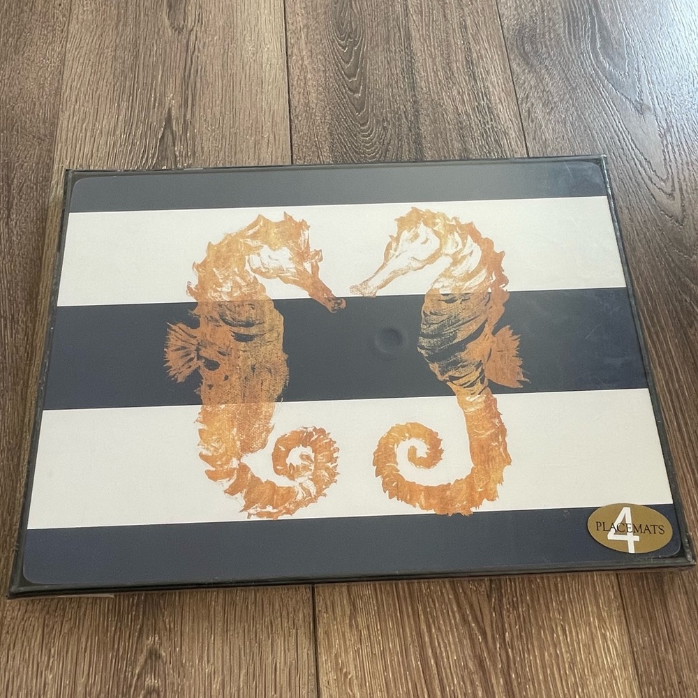 Cala Home 4 Placemats Nautical Seahorse